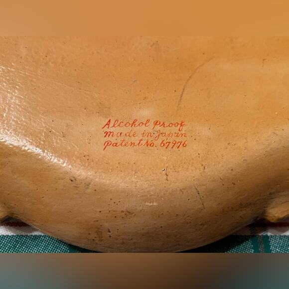 Vintage Made in Japan Alcohol Proof Paper Mache Blue Pink Mustard Serving Tray - Picture 5 of 8